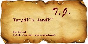 Tarján Jenő névjegykártya